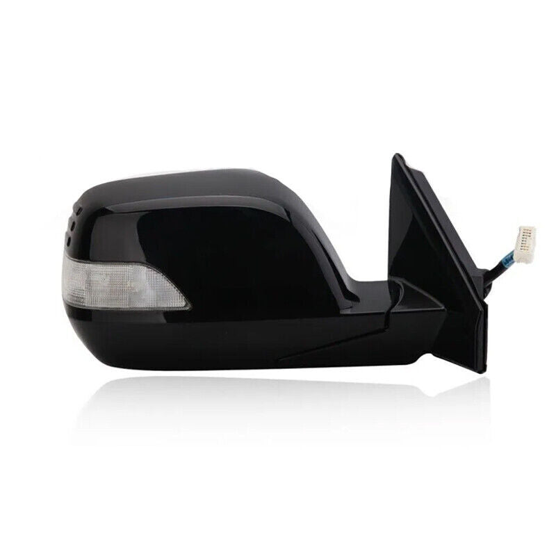Suitable for Honda CRV 2007-2011, 9-inch left black door side mirror with turn signal light and heating.