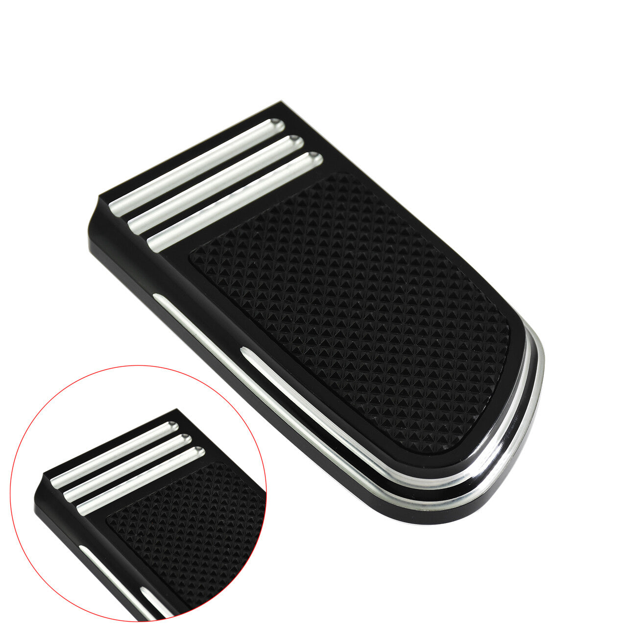 Large Black Brake Pedal Pad Fit for Harley Touring 1980-2018 Softail FL 1986-17
