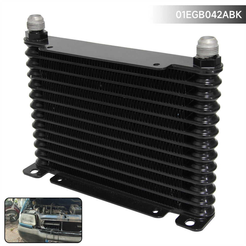 32MM AN10 13 Row Aluminum Engine Transmission Oil Cooler 226MM Racing Cooler BK