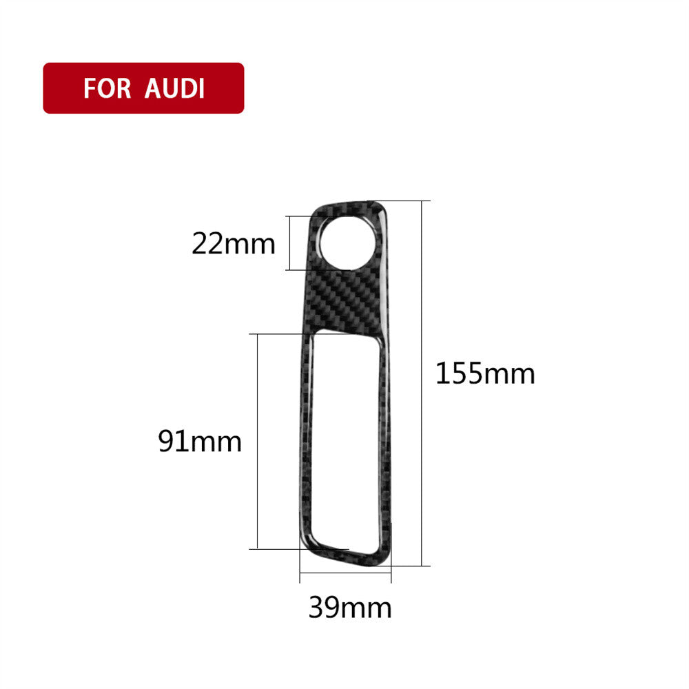 for Audi A4 A4L B9 2017-19 RHD Inner Volume Adjustment Switch Cover Carbon Fiber