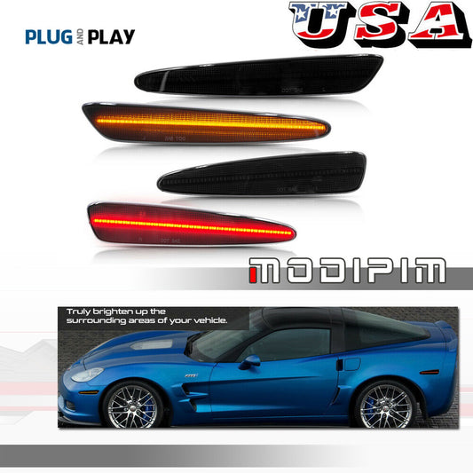 Front, rear, left, and right marker light set for 2005-13 for Chevrolet for Corvette C6