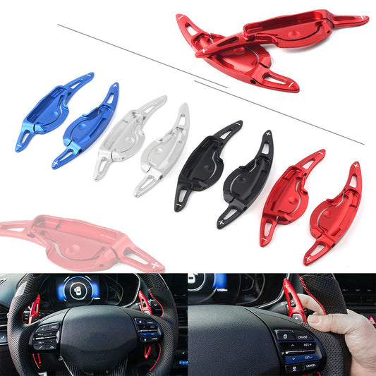 Aluminum Steering Wheel Paddle Shifter Extension for Hyundai LA FESTA 19 Silver