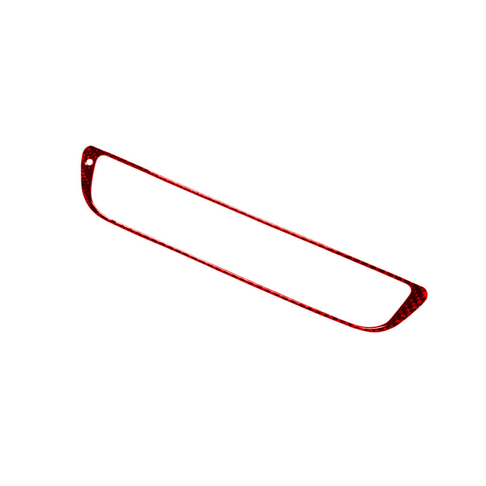 Red for Audi Q7 16-19 Carbon Fiber Center Control Switch Button Frame Trim Cover