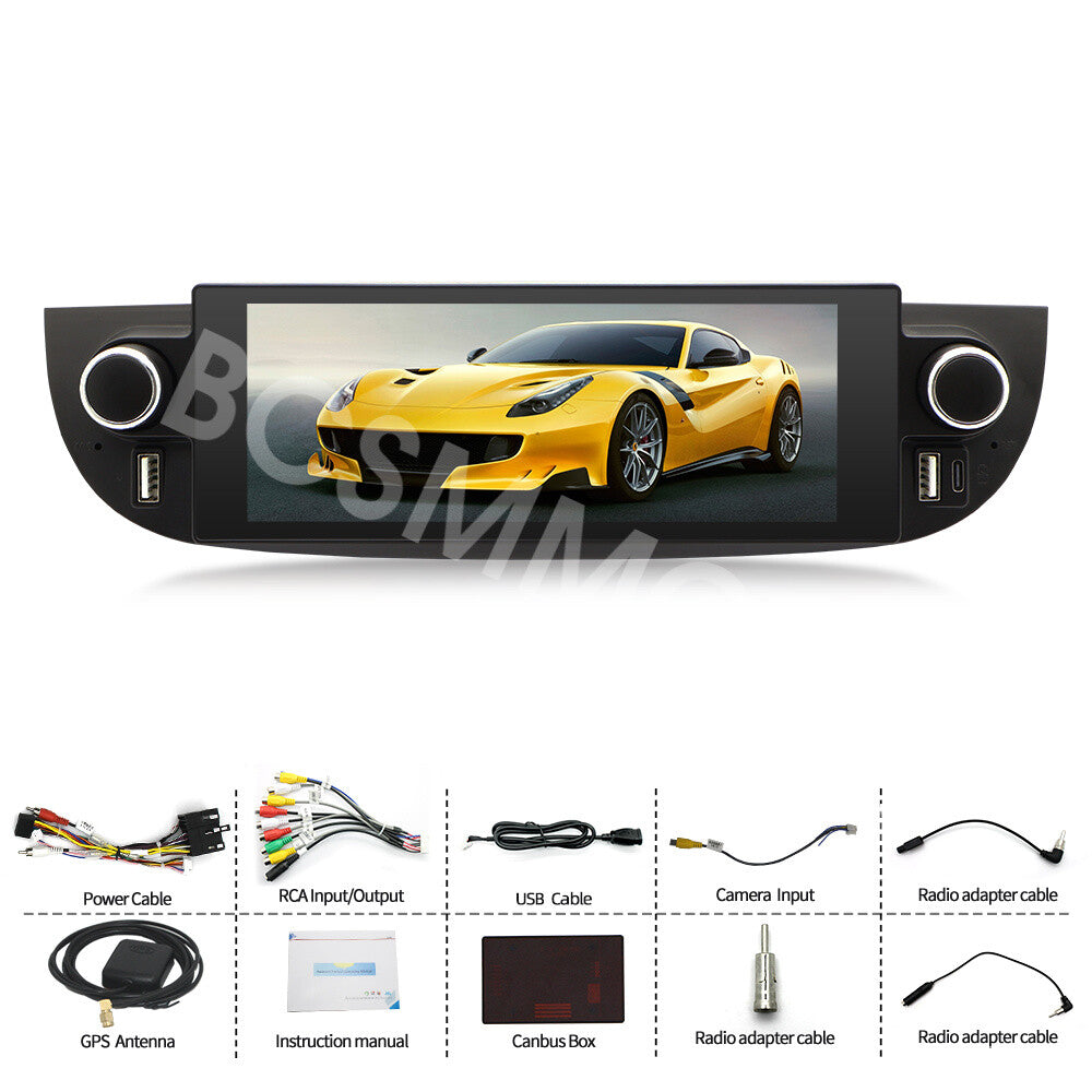1Din Radio Player Touch Screen Mirror Link Head Unit Fit for Fiat 500 2007-2018