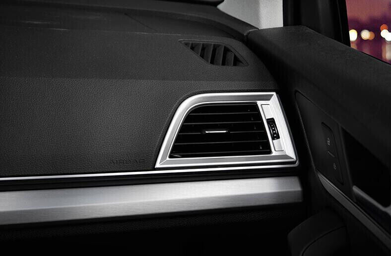 for Audi Q5 2018-24 ABS Matte Silver Left And Right Air Outlet Vent Frame Trim