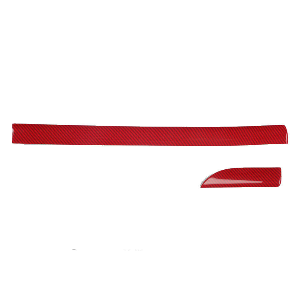 Middle Console Dashboard Strip Trim Inner for Lexus for ES 2018-21 Red Carbon Fiber