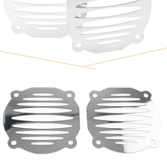 2x Chrome Motorcycle Speaker Grill Cover for Harley Electra Glide FLHT 2000-13