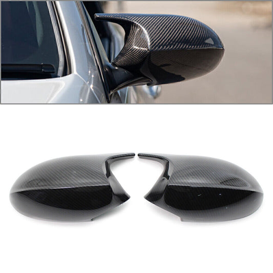 2x Carbon Fiber Rear View Mirror Cover Trim Fit for BMW E90 E91 335xi 328i 328xi