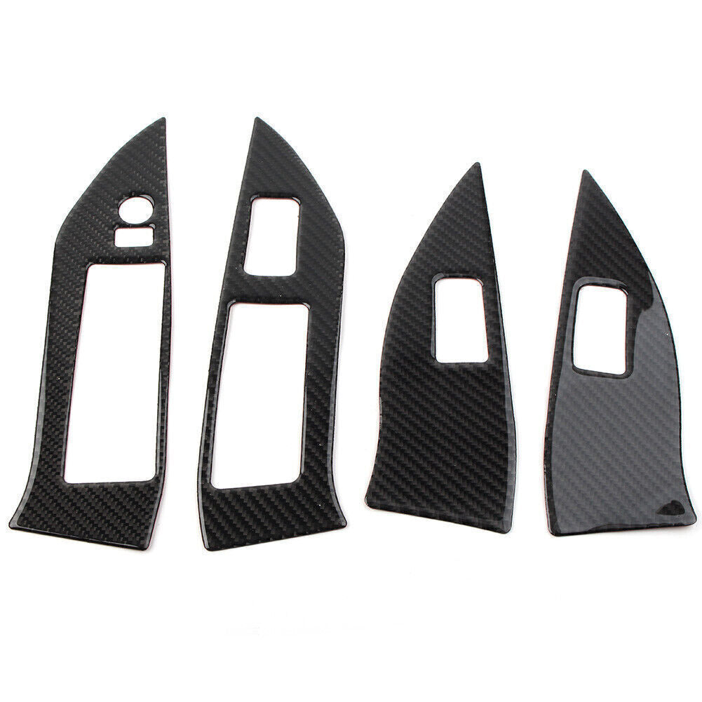 Window Lift Panel Switch Trim Cover Carbon Fiber for Subaru Forester 2013-2018