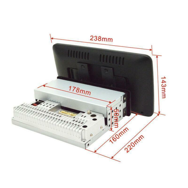 Single DIN Android 10.1 9 Car Radio GPS Player Bluetooth 2+32G Rotatable Screen