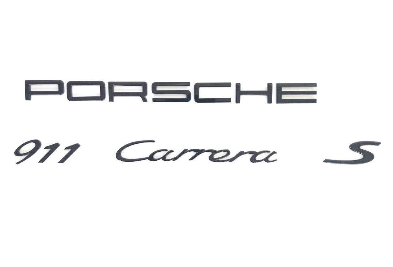 for Porsche 911 Carrera S 991 Emblem Set Gloss Black