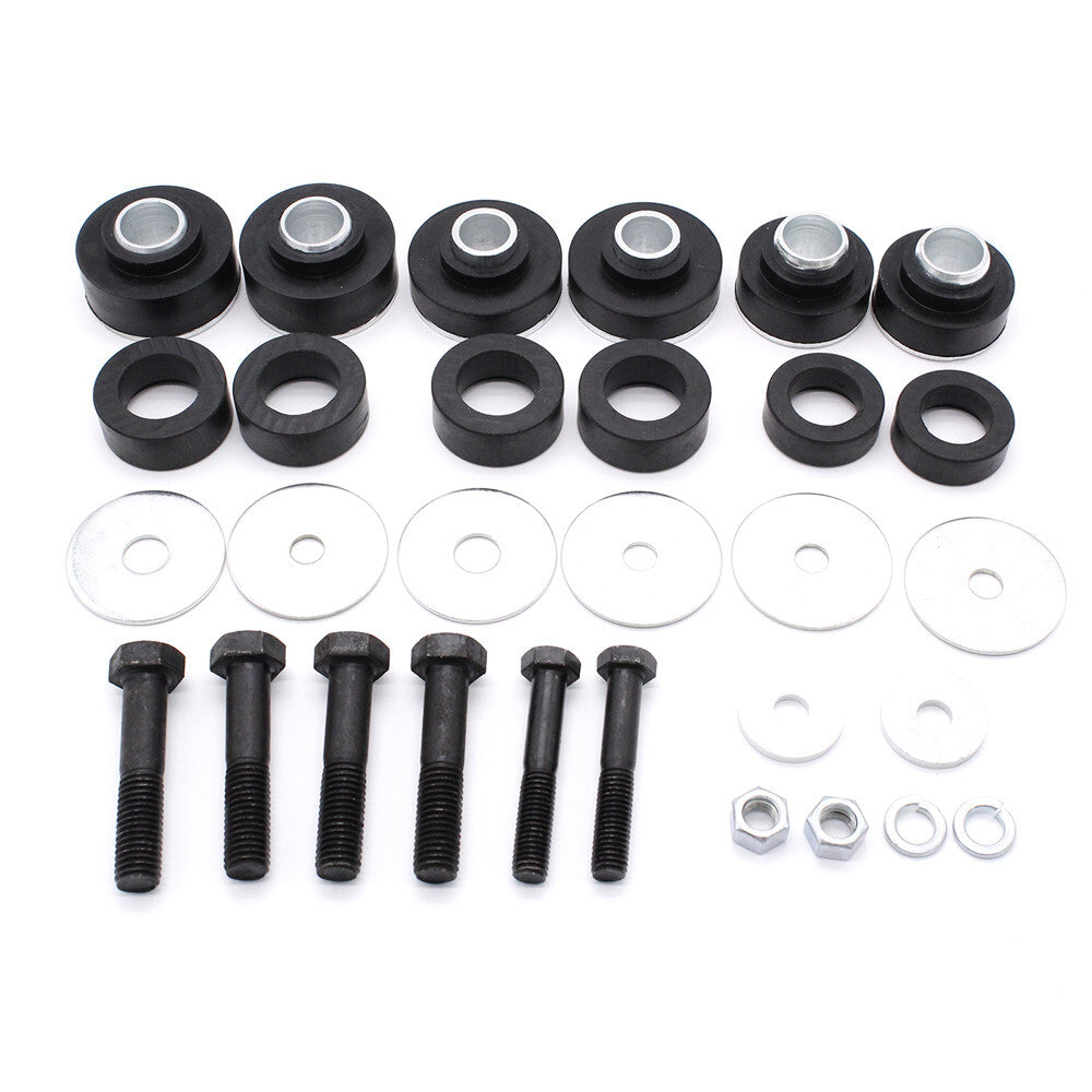 Subframe Body Mount Bushing Kit w/ Hardware Bushings Sub Frame Bolts Washers New