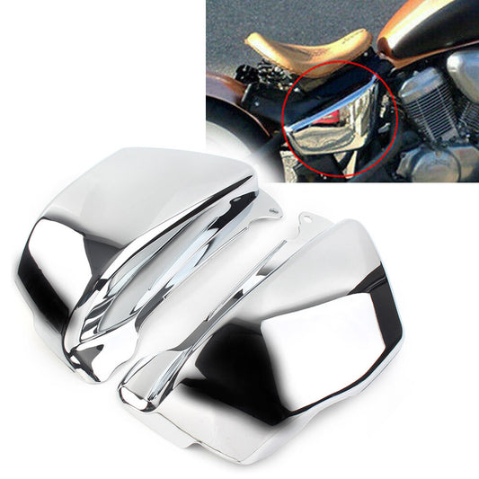 Pair Battery Side Fairing Cover Chrome for Honda Magna VF 750 VF750C 1994-04 CT