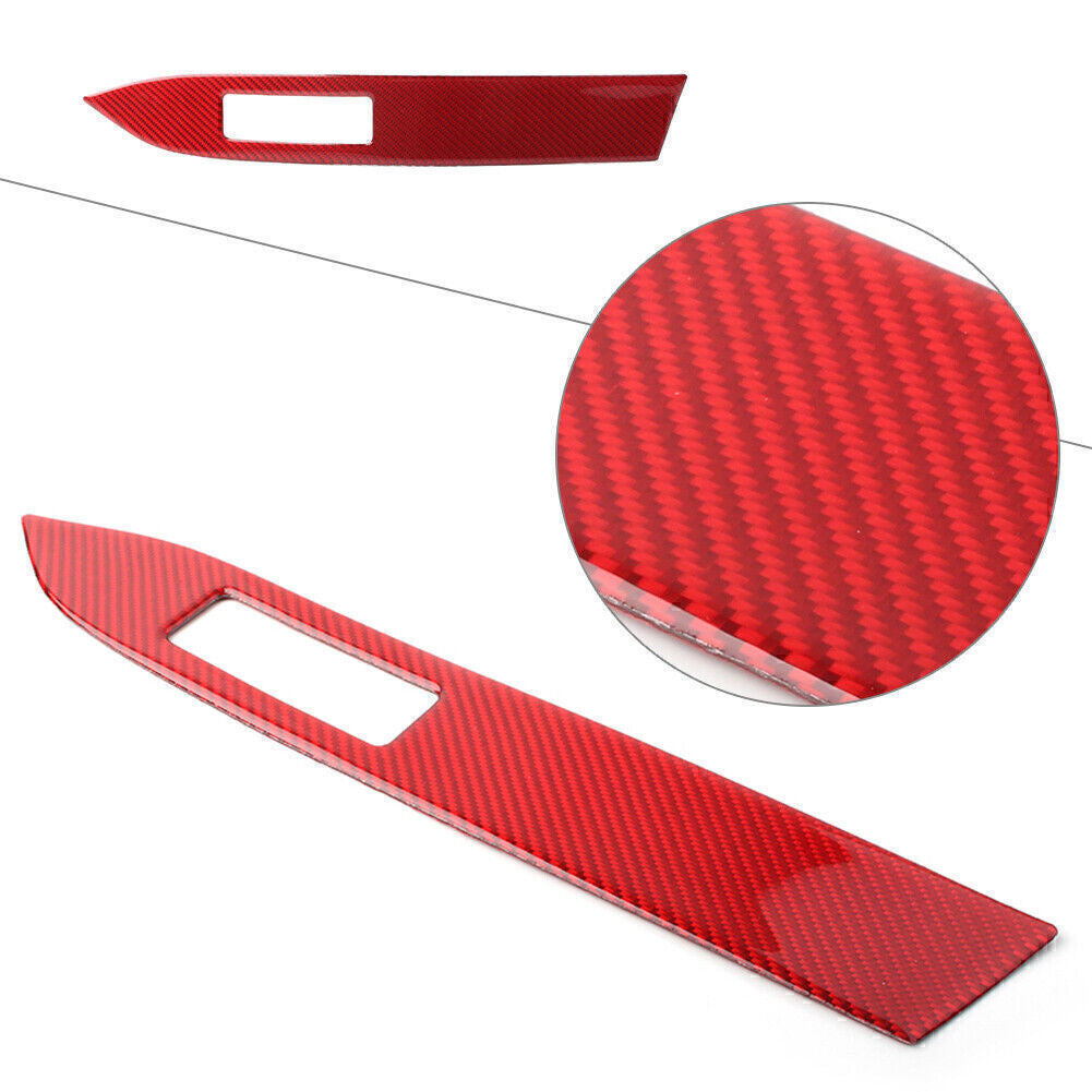 Red Carbon Fiber Copilot Dashboard Panel Cover Trim  for ford  for Mustang 2015-2019