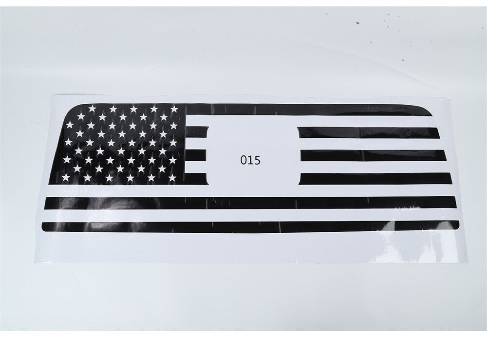 PVC Black US Flag Rear Window Glass Decal Sticker Trim for Jeep Gladiator JT 20+