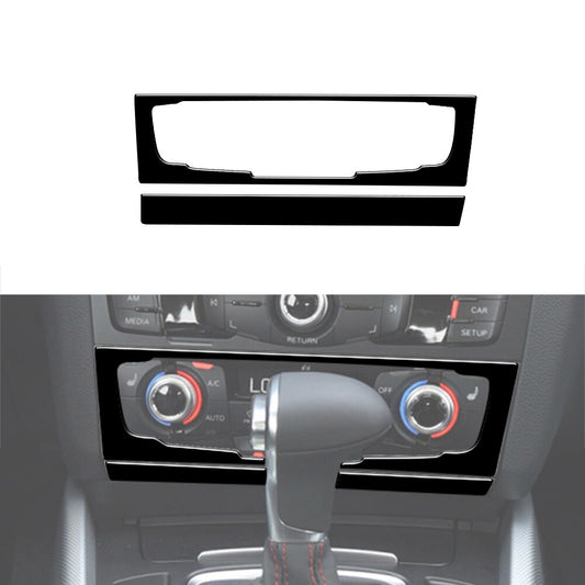 Air-Con Climate Knob Trim Cover Decor Type-A Gloss Black for Audi Q5 2009-2017