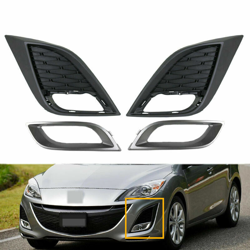 for MAZDA 3 2010 2011 Left Right Side Front Bumper Fog Light Grill Cover