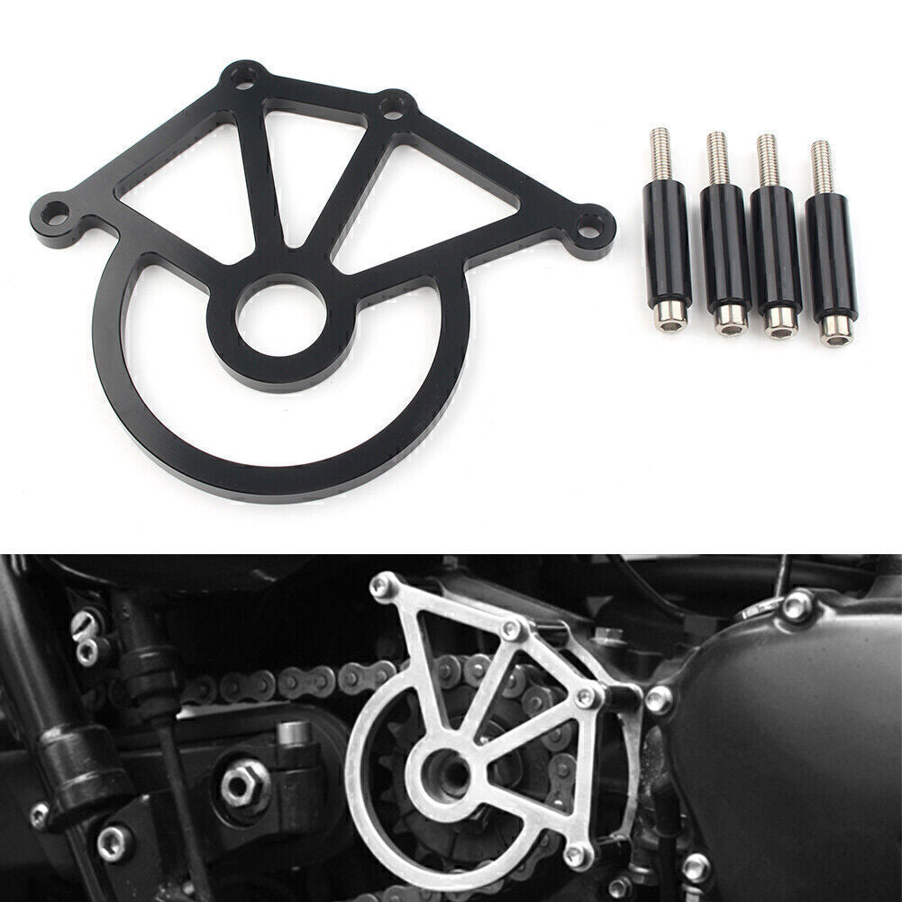 For 2007-14 Thruxton 900 Scrambler 2006-14 Black Sprocket Cover Chain Protection
