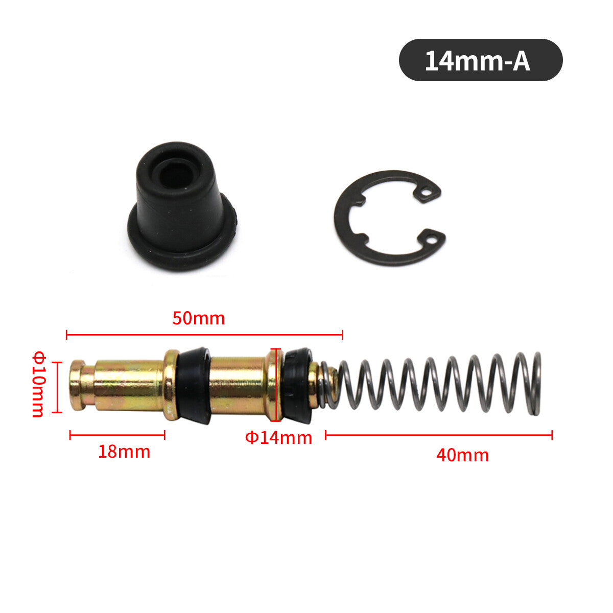 Motorcycle 14mm Front Hydraulic Clutch Brake Piston Plunger Repair Rebuild Kit