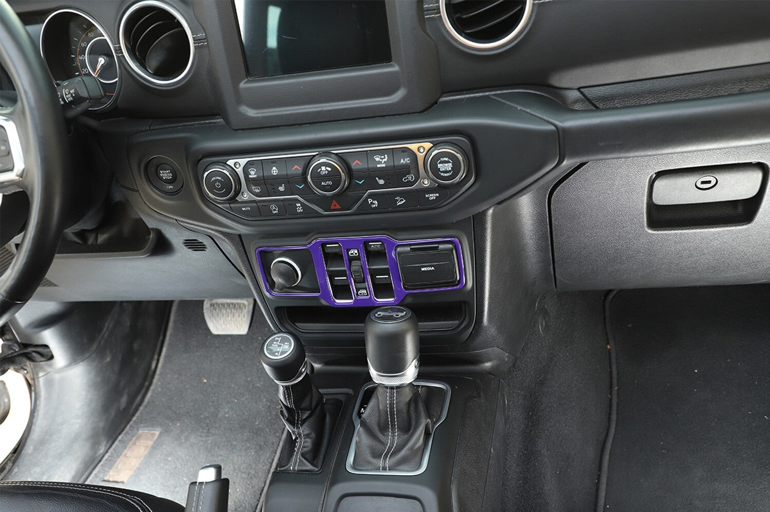 ABS Window Control Switch Panel Cover Trim for Jeep for Wrangler JL JT 18+ Purple
