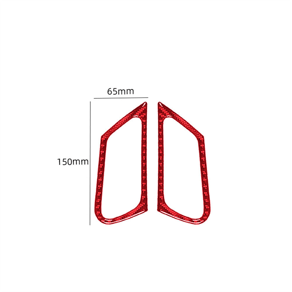 for Mercedes-Benz C Class W203 05-07Red Carbon Fiber Front Door Handle Ring Trim