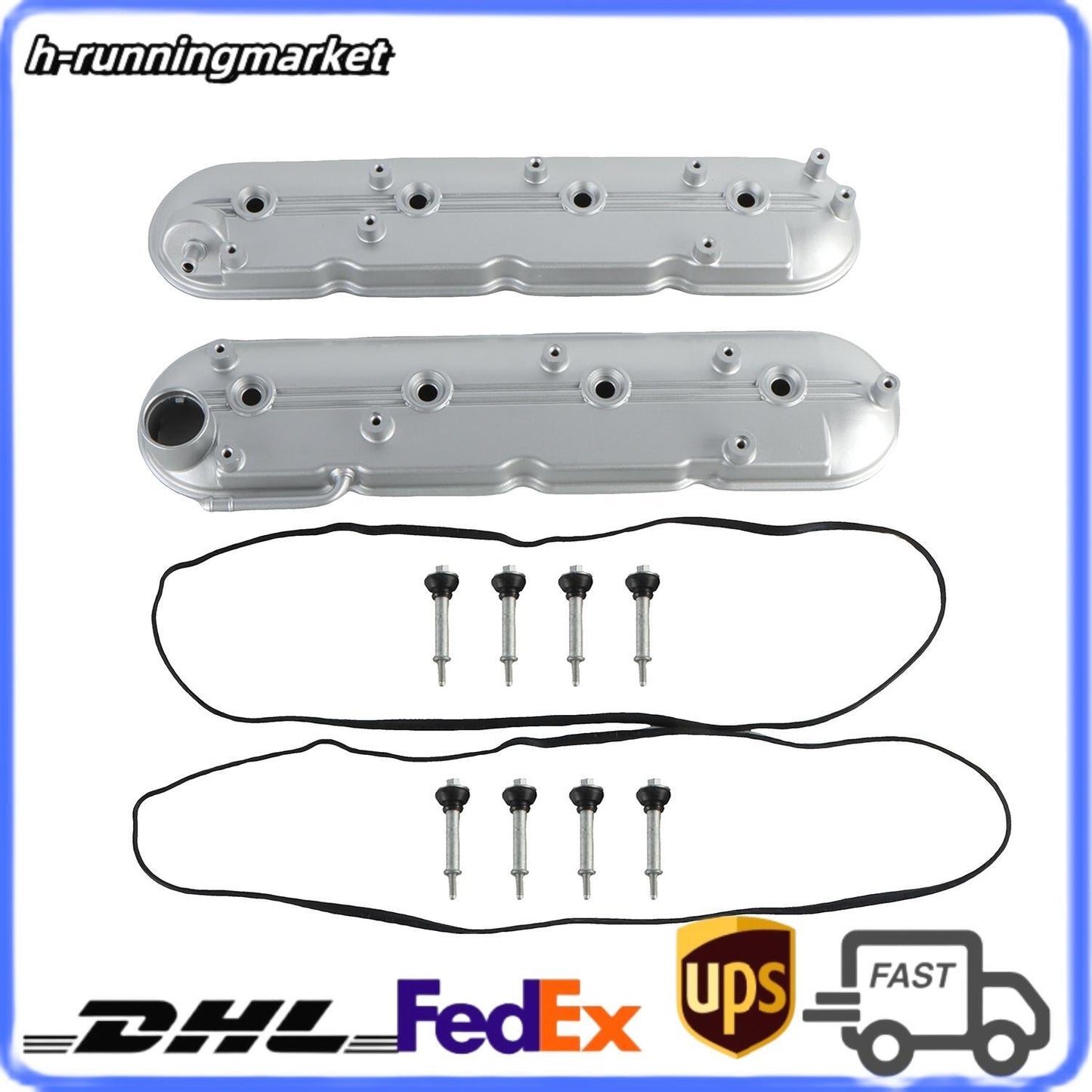 LH  RH Valve Cover Set with Gasket for 2009-2013 for Chevrolet Silverado 1500 5.3L