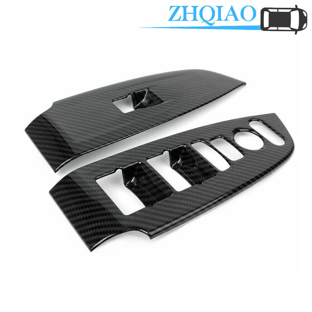 Carbon Fiber Inner Door Window Switch Panel Cover Trim Fits for Honda Accord 2018-19