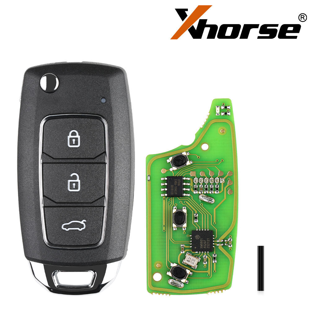 5x Universal Wire Remote Key for Hyundai 3 Buttons XKHY05EN For VVDI Tool