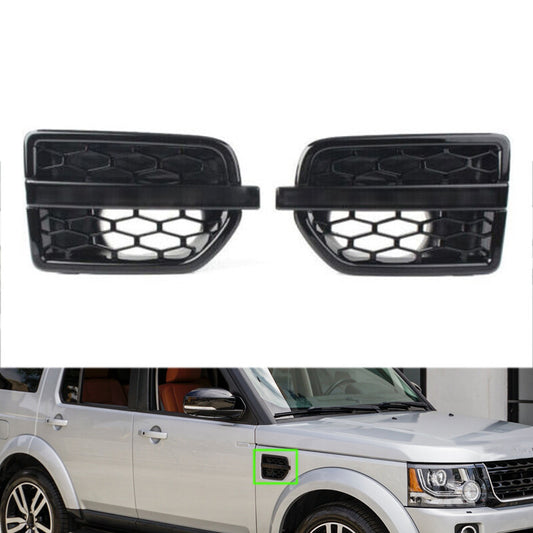 Black front Grille Air Intake Fender Vent Grill Pair for Land Rover LR4 2010-16