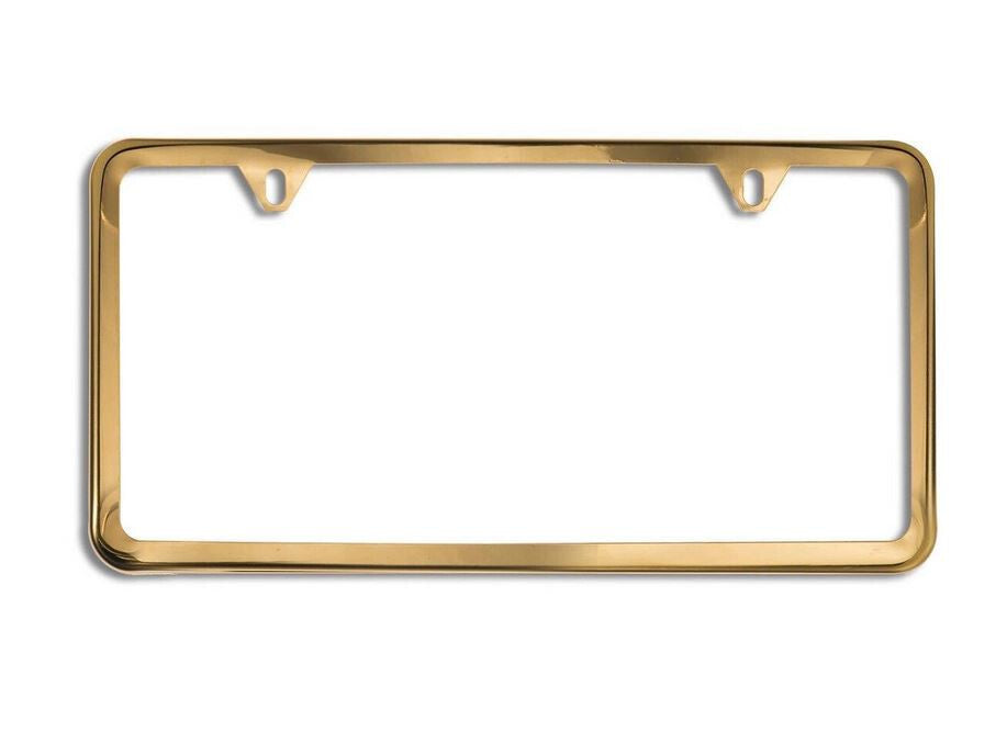 1 piece of car license plate frame cover cap rear boot trunk gold for Saab for Smart