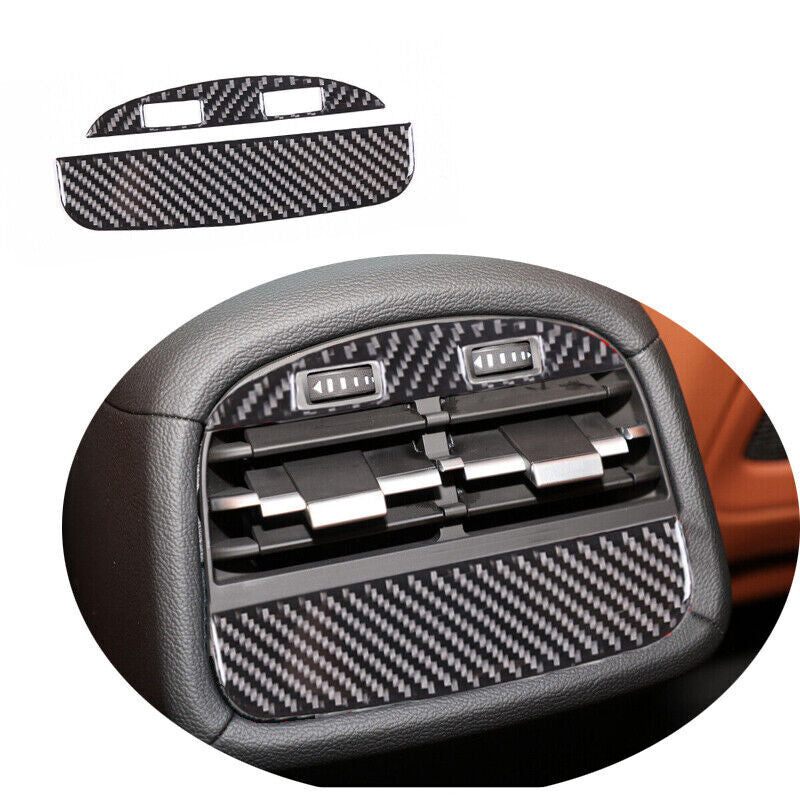 2x Carbon Fiber Rear Vent Trim Sticker for Maserati Ghibli 2014-2021