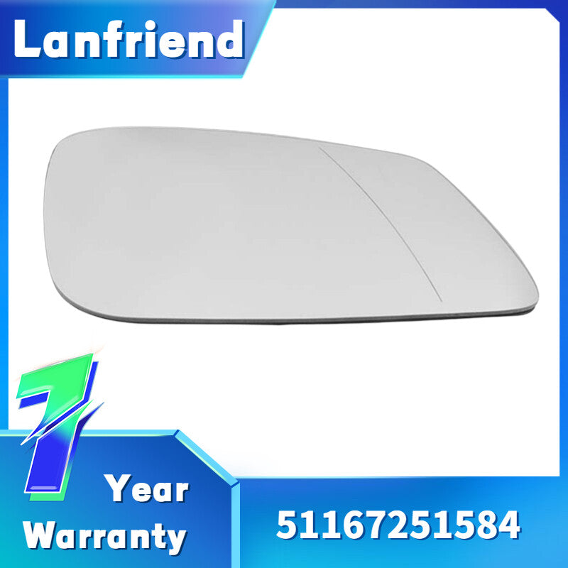 Right Side Fit for Bmw F01 02 07 10 11 Rear Heated Wing Door Mirror White Glass