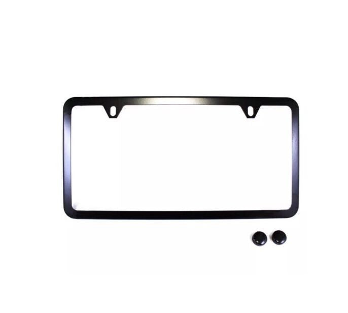 1 piece car license plate frame cover cap, trunk 2-hole black, suitable for Nissan .