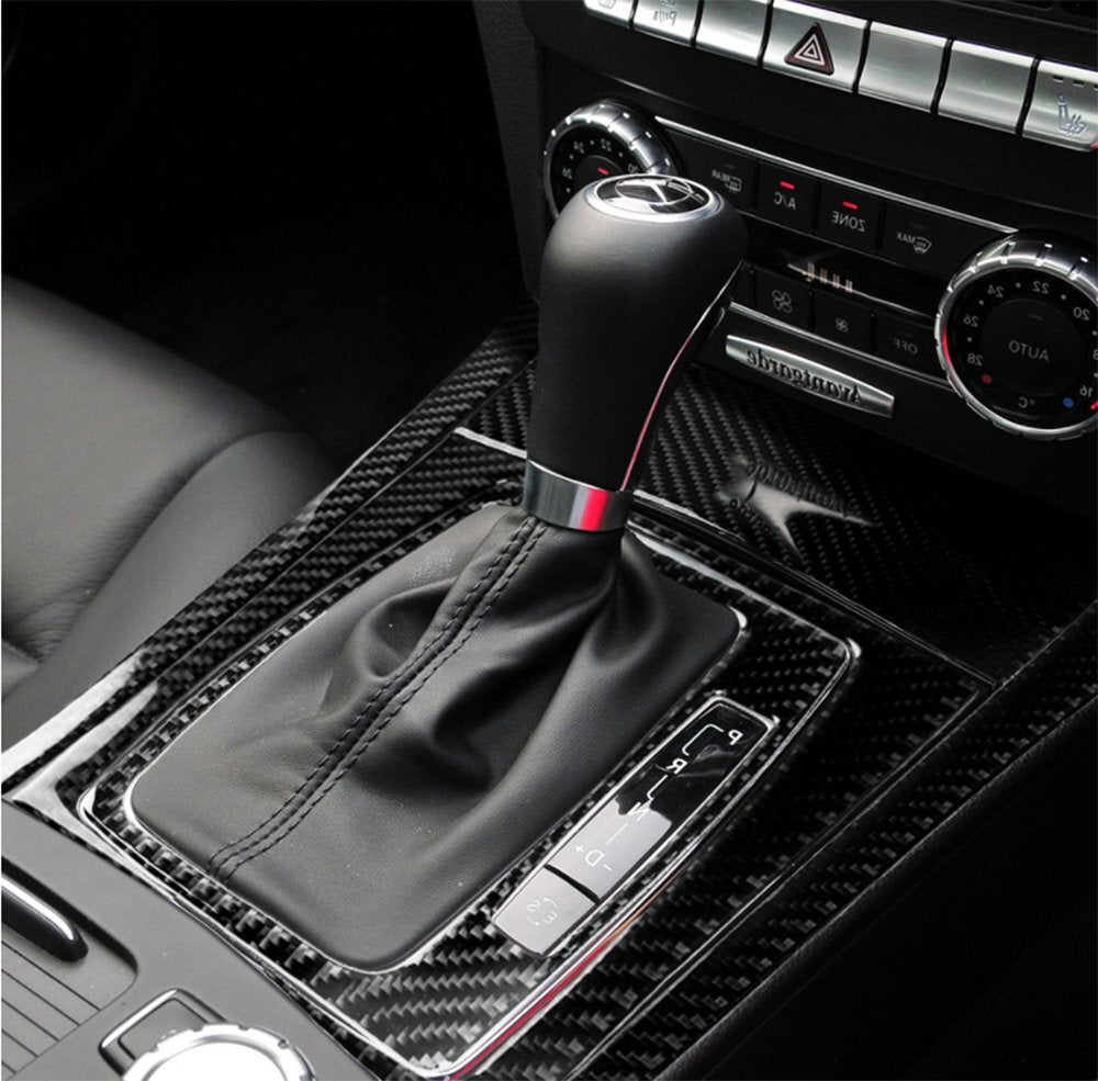 6¡ÁCarbon Fiber Gear Shift Water Cup Holder Cover for Benz C Class W204 2007-13