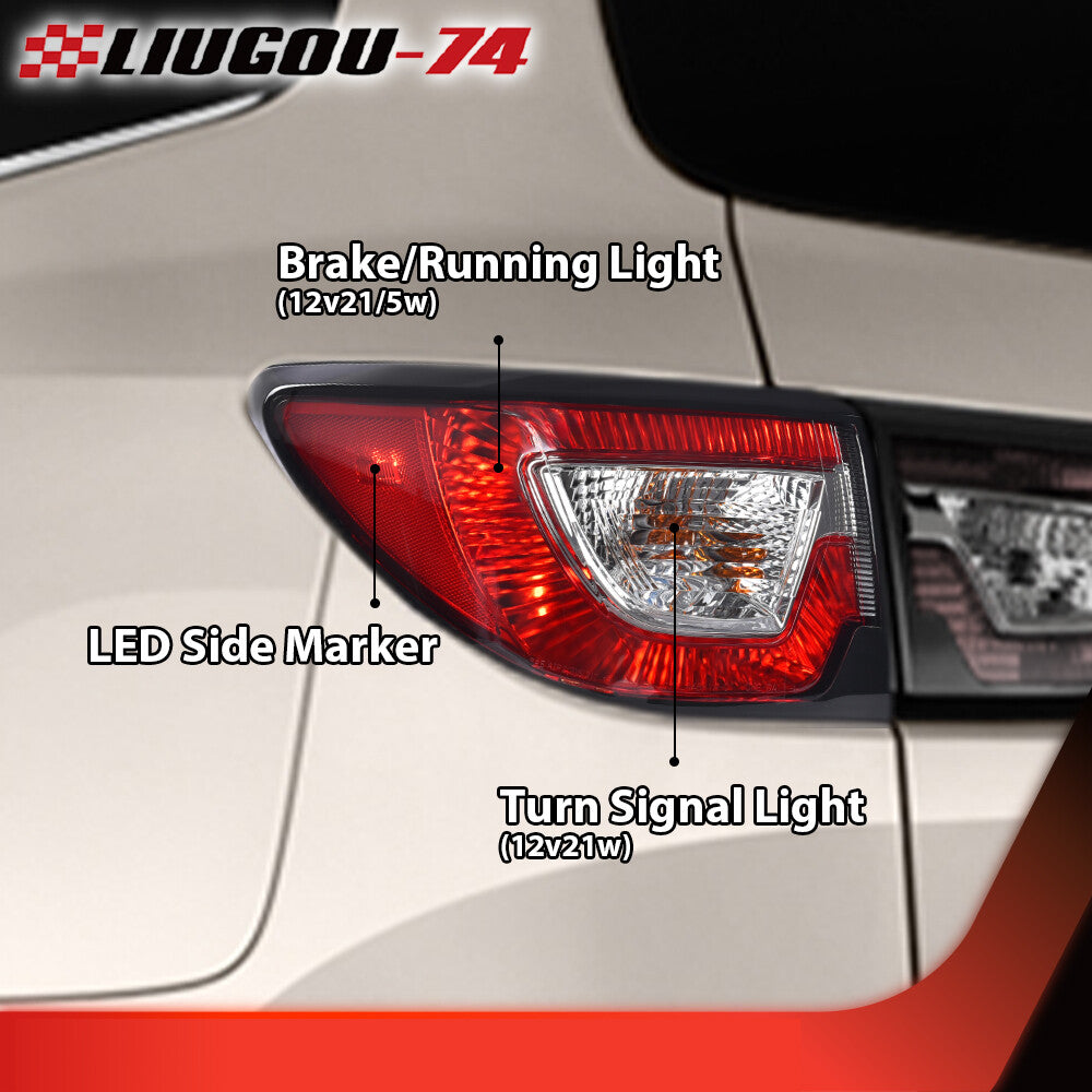 Taillights with red bulbs (LH), driver's side, suitable for 13-17cm for Chevrolet Traverse LS LT LTZ.