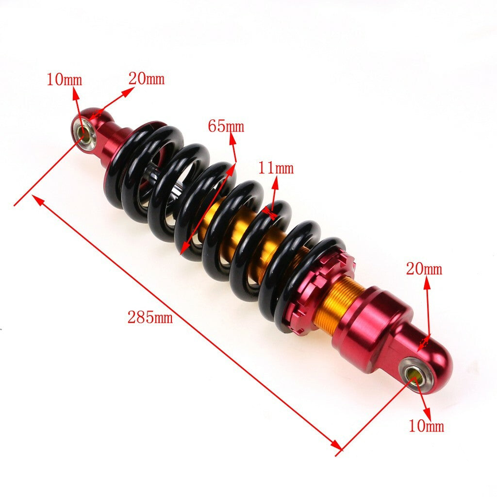 980 lbs 285 mm 11-inch rear shock absorber for Dirt Pit bikes, monkey ATVs, and go-karts.
