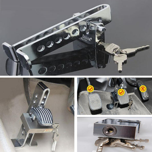 Car Anti-Theft Device StainlessSteel Clutch Lock Brake Strong Security Lock Tool