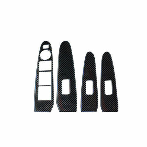 Glass Window Lifting Lock Panel Trim for Kia Sportage R GL 11-2016 Carbon Fiber