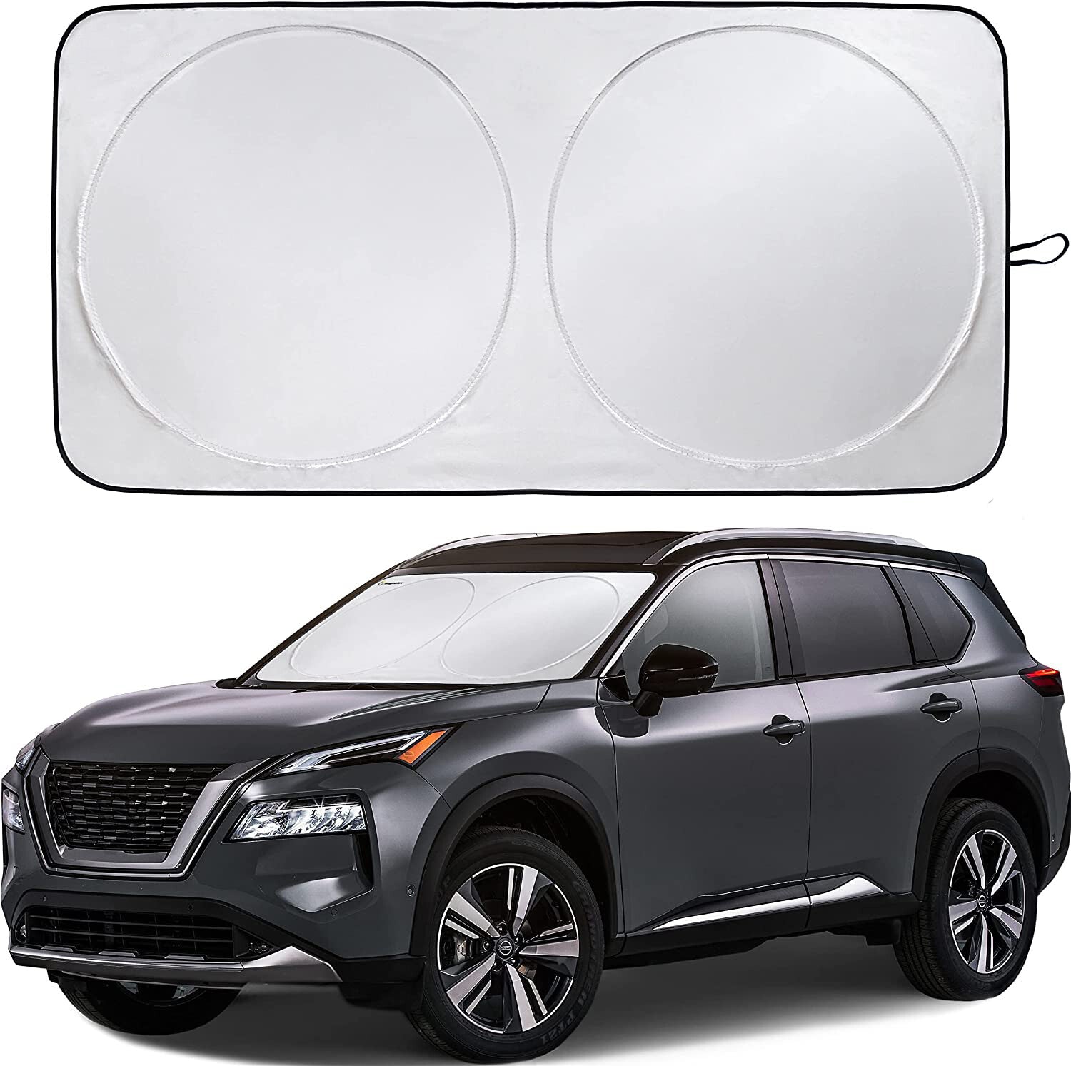 74.835.4'' Car Windshield Sunshade Sun Shade W/pouch Blocks Heat and Sun