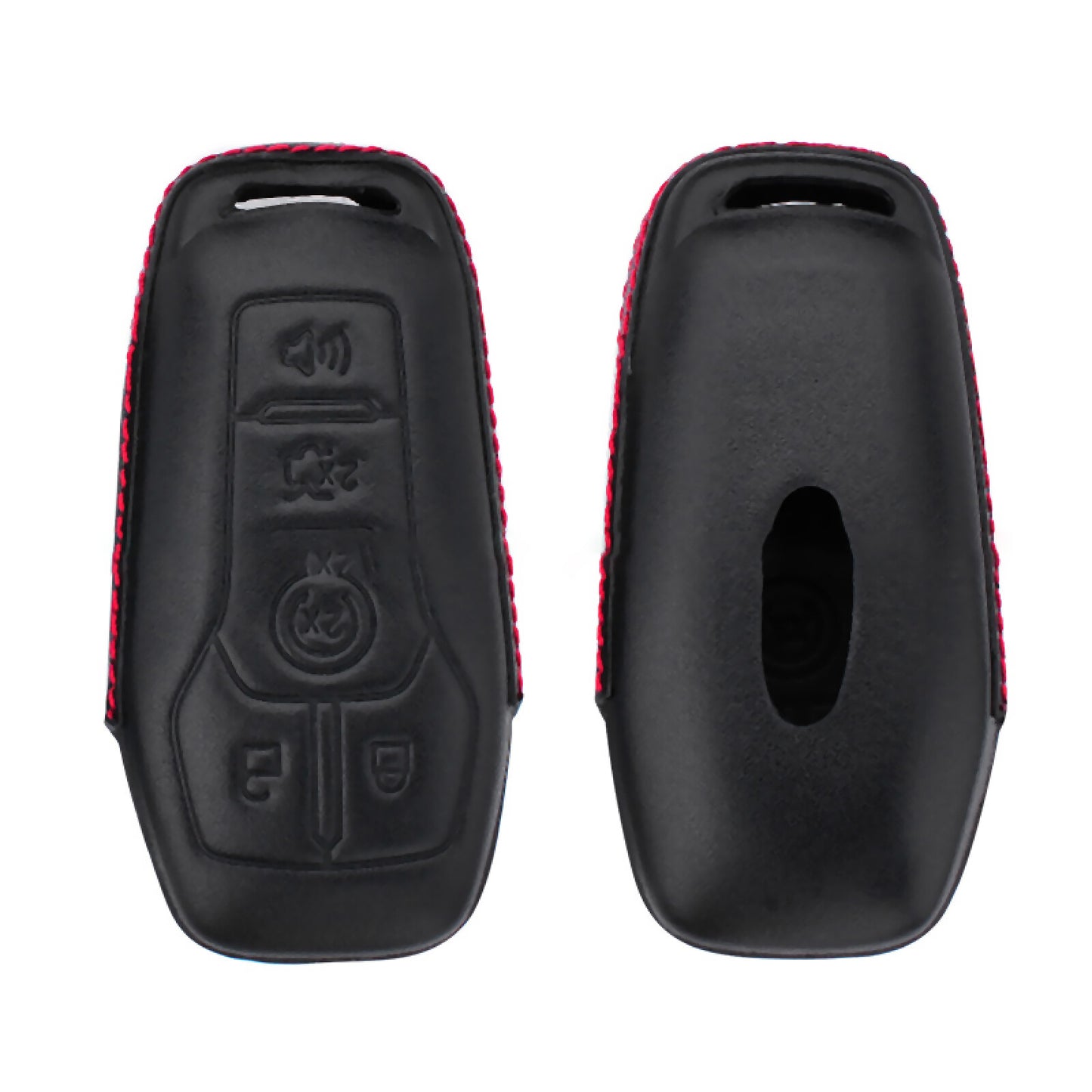 5-Button Leather for Smart Key Case Fob Cover for Ford for Mustang Explorer F150