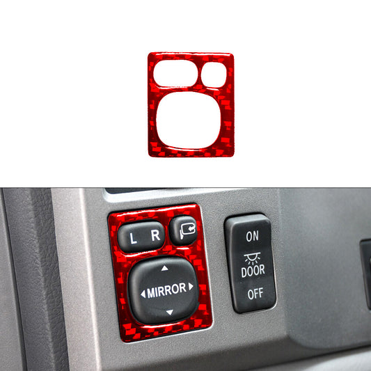 Red Mirror Contral Type B Frame Trim Carbon Fiber for Toyota Tundra 2007-2013