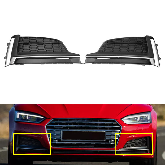 Front Bumper Fog Light Lamp Grill Bezel Cover for Audi A5 S5 2017-2020 19