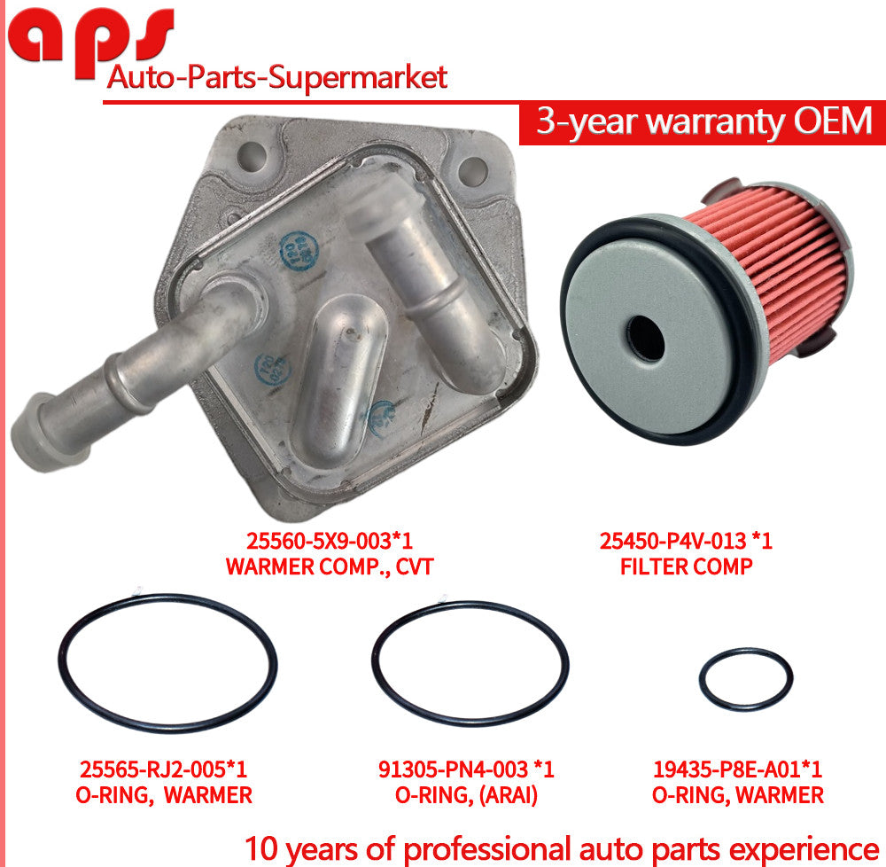 One set of transmission oil cooler 25560-5T0-003 suitable for Honda City Fit 15-20 1.5L