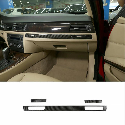 Carbon fiber passenger beverage holder trim for BMW 3 Series E90 E92 E93 2006-11