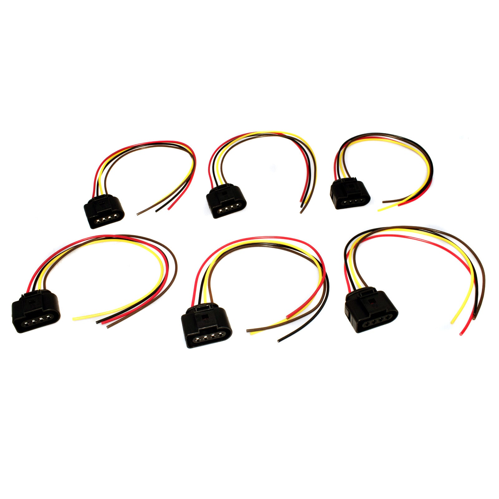 6X Ignition Coil Connector Harness Plug Wiring 1J0973724 for Jetta for Passat for Audi