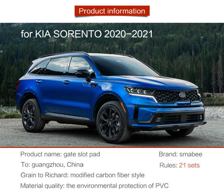 Gate Slot Pad for Kia Sorento 2020 2021 Cup Holder Car Door Groove Non-Slip Pad