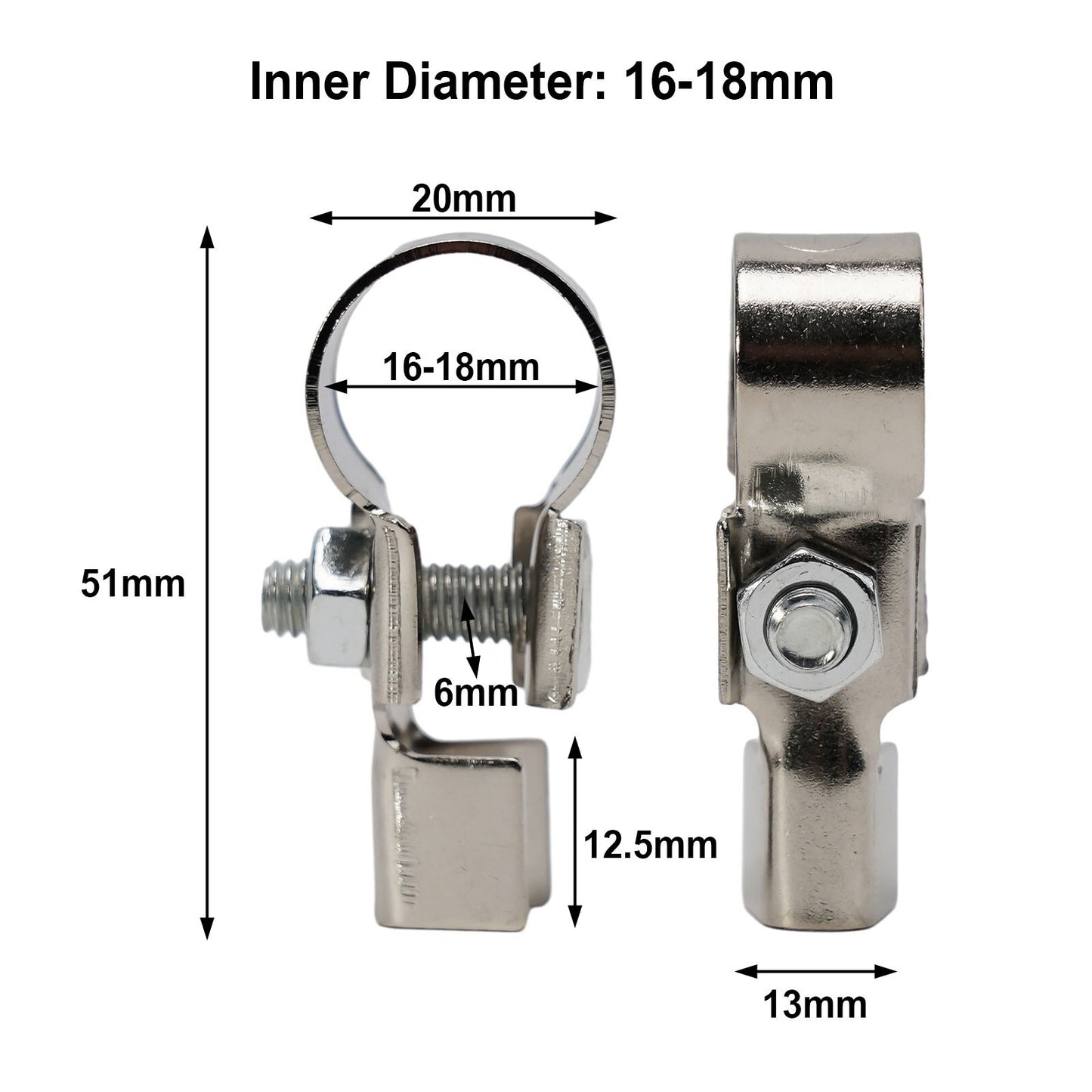 Car and bus battery cable pure copper terminal clamp connector / negative and positive