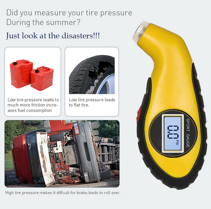 Digital tire pressure gauge LCD electronic tool for Infiniti for Lexus