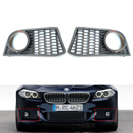 1 Pair for BMW 5 Series F10 F18 520 523 525 2011-2014 Front Fog Light Lamp Grill