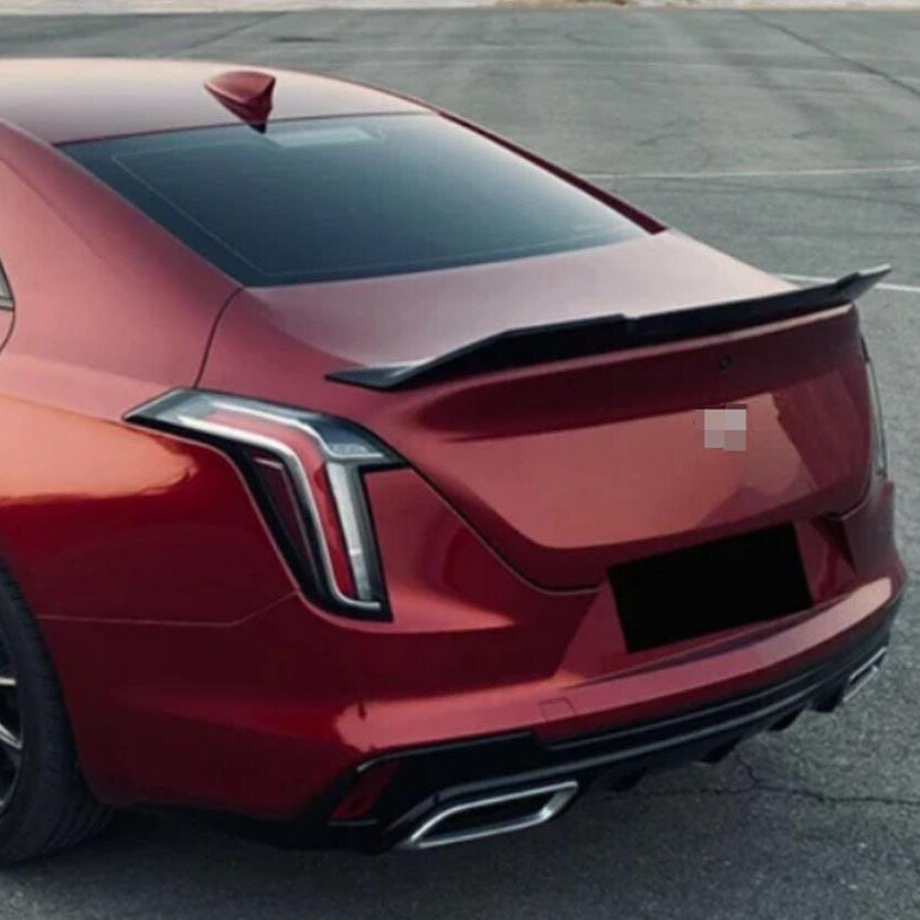 HIGH KICK DUCKBILL TRUNK SPOILER FOR 20-25 for CADILLAC CT4 V GLOSS BLACK WING STYLE